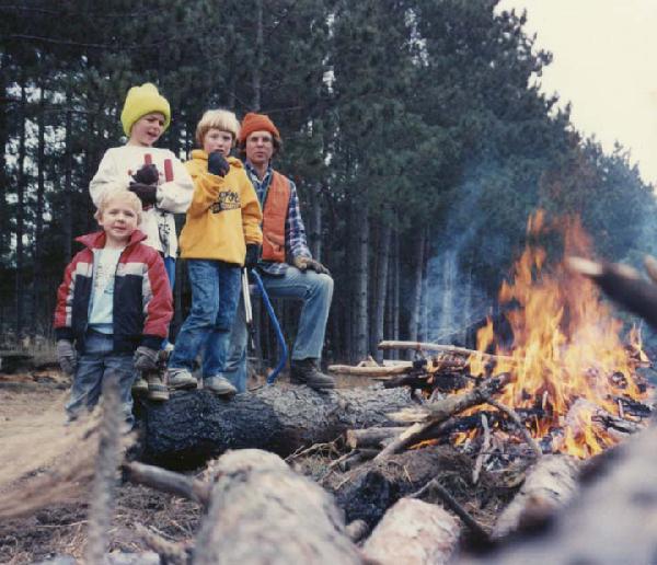 Mark and Kids Slash fire